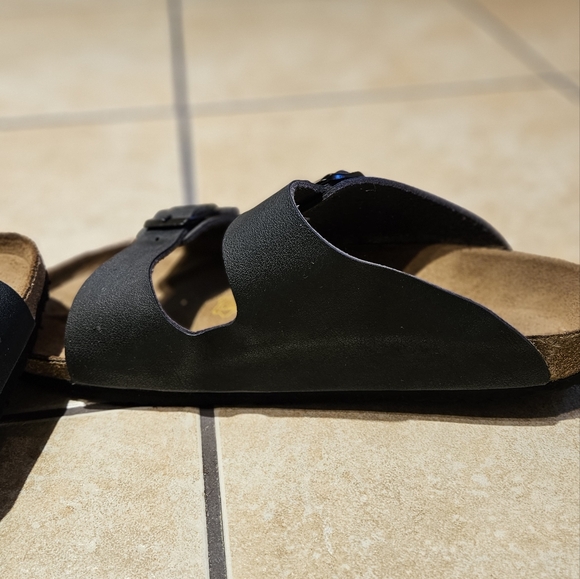 Birkenstock Men's Arizona Birko Flor Sandals, Black 43 M, Regular Width - Picture 13 of 14